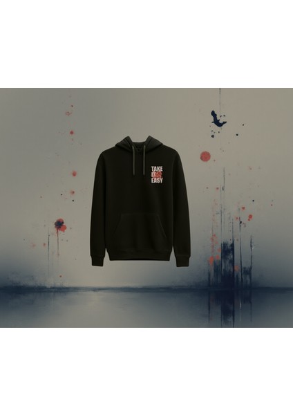 Yyzstore Dijital Baskılı 3 Iplik Şardonlu Kapüşonlu Sweatshirt