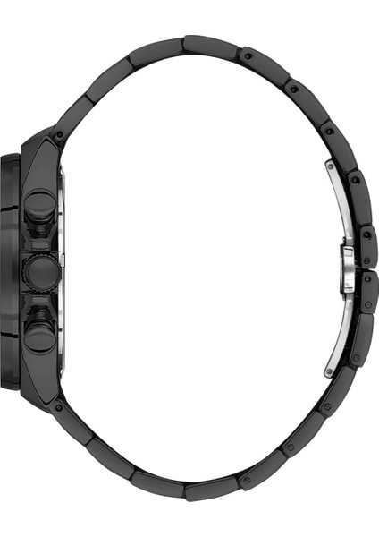 DKE.3.10026.5 Premium Koyu Siyah Fonksiyonlu Takvimli Çelik Kordonlu Erkek Kol Saati fiyatları