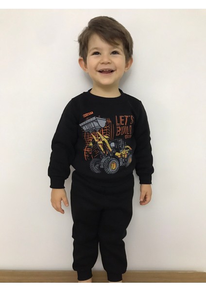 Erkek Çocuk Kepçe Desenli Alt Üst Takım Kepçeli Alt Üst Takım Modelleri Çocuk Eşofman Takımı