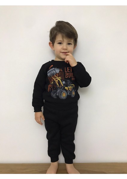 Erkek Çocuk Kepçe Desenli Alt Üst Takım Kepçeli Alt Üst Takım Modelleri Çocuk Eşofman Takımı modelleri