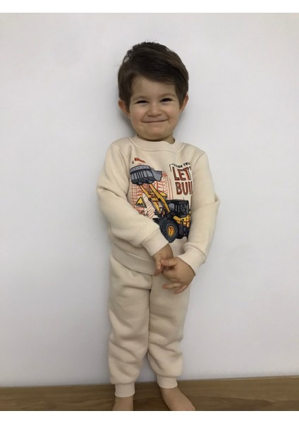 Erkek Çocuk Kepçe Desenli Alt Üst Takım Kepçeli Alt Üst Takım Modelleri Çocuk Eşofman Takımı