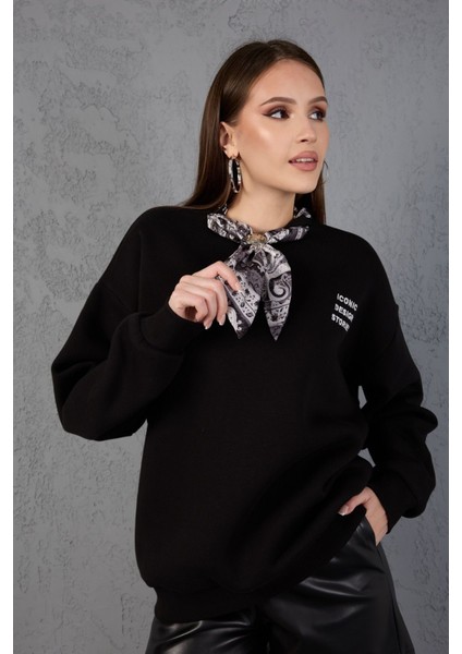 Fular Detaylı Oversize Sweatshirt fiyatları