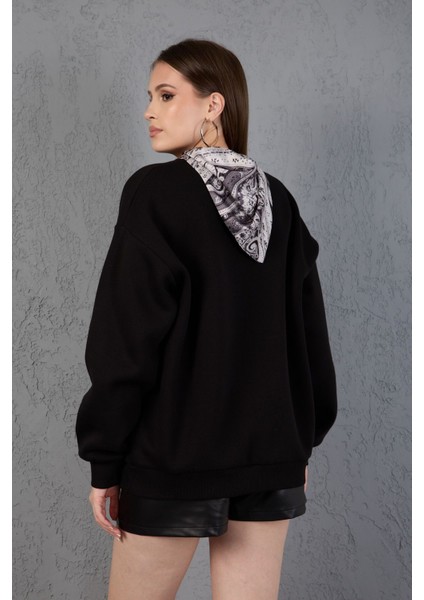 Fular Detaylı Oversize Sweatshirt