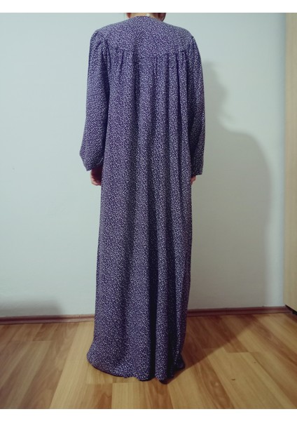 Robadan Uzun Kollu %100 Viskon Basma Çiçekli Anne Elbise, Namaz Elbisesi modelleri