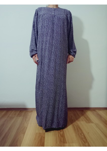 Robadan Uzun Kollu %100 Viskon Basma Çiçekli Anne Elbise, Namaz Elbisesi fırsatları