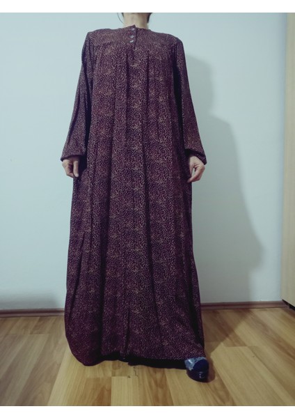 Robadan Uzun Kollu %100 Viskon Basma Çiçekli Anne Elbise, Namaz Elbisesi fırsatları