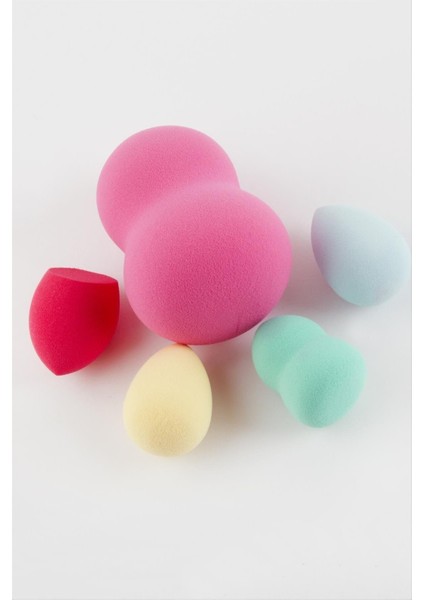shop 5 Adet Yumurta Makyaj Süngeri-Renkli
