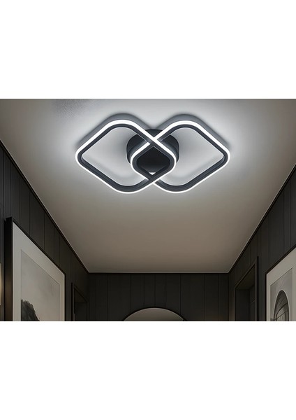 Helen Antre Salon İçin Plafonyer Avize Beyaz Işıklı Led Avize