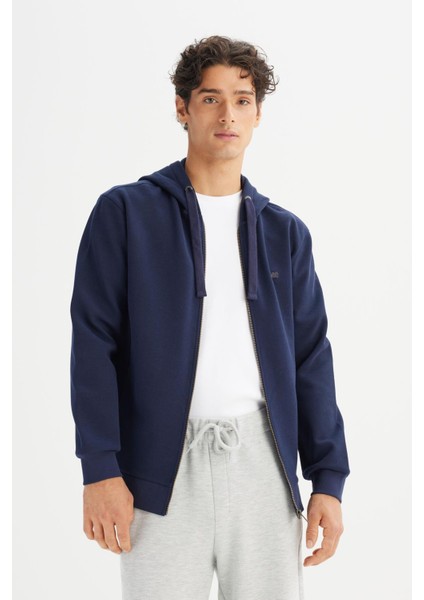 Erkek Pike Interlock Full Zip Sweatshirt Darknavy
