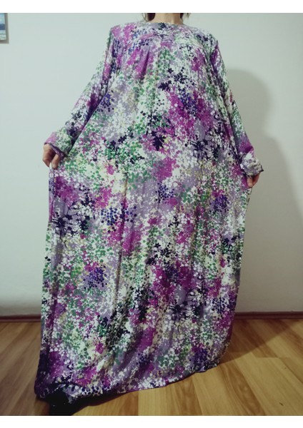 Robadan Uzun Kollu %100 Viskon Basma Çiçekli Anne Elbise, Namaz Elbisesi fırsatları