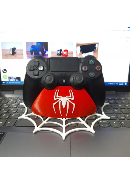 3D Ps4 Kolu Standı – Spider-Man Temalı 3D Baskı Dekoratif Oyun Aksesuarı