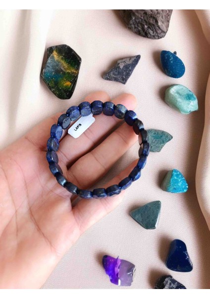 Lapis Lazülü Doğal Taş Bileklik Gerçek Hakiki Bileklik Lapis Bileklik