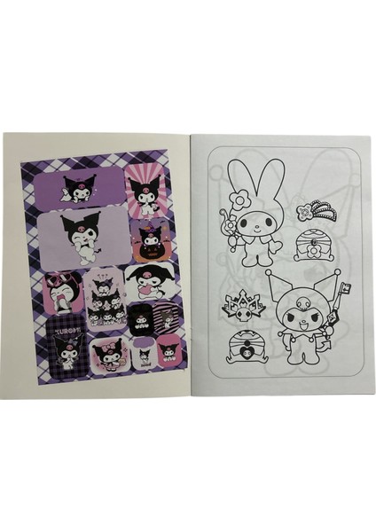 Capybara Figürlü Sticker, Maske ve Boyama Kitabı (8 Sayfa)