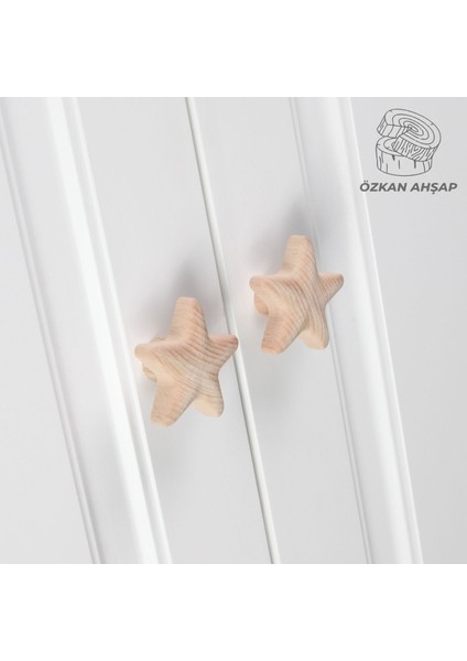 Deniz Yıldızı Ahşap Kulp Lüks Country Mutfak Mobilya Dolap Çekmece Kulbu