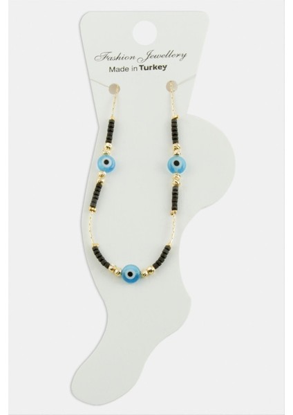 shop Nazar Miyoki Boncuk Halhal-Siyah