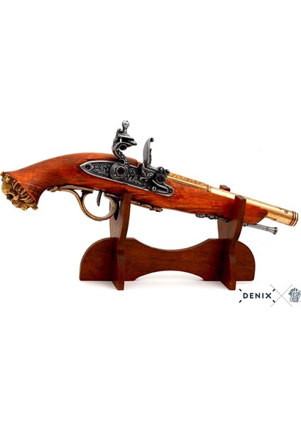 Denix Dekoratif Çakmaklı Korsan Tabancası 36 Cm, 18. Yüzyıl fırsatları