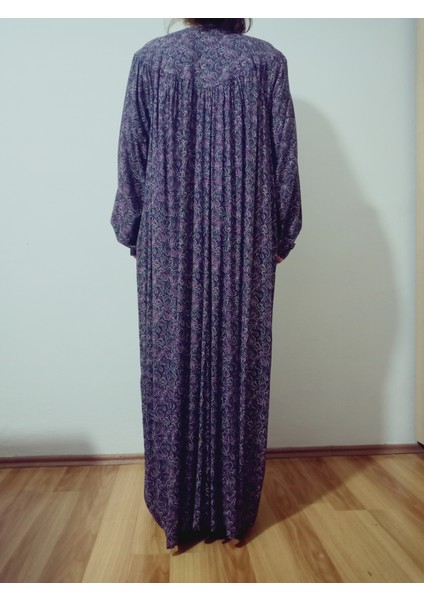 Robadan Uzun Kollu %100 Viskon Basma Çiçekli Anne Elbise, Namaz Elbisesi fırsatları