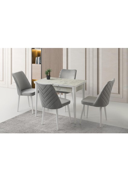Tekno Venedik Mdf Açılır Mutfak Masa Sandalye Takımı 60X100