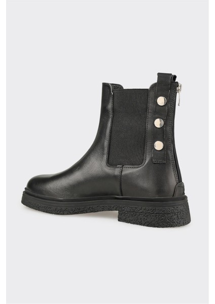 Siyah Deri Kadın Günlük Bot modelleri