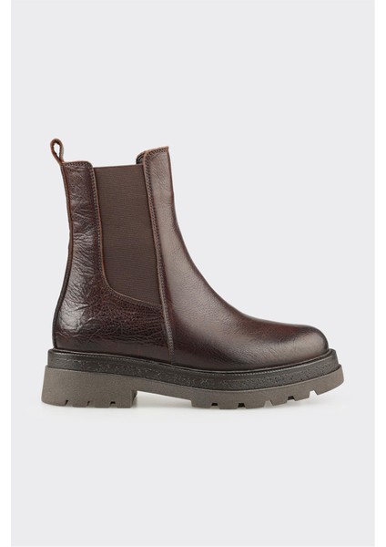 Kahve Deri Kadın Günlük Bot