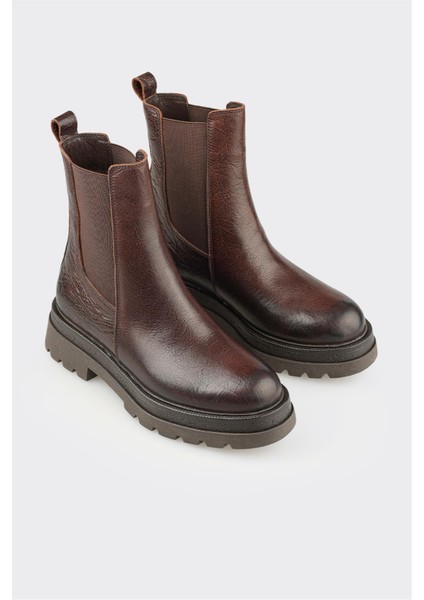 Kahve Deri Kadın Günlük Bot fiyatları