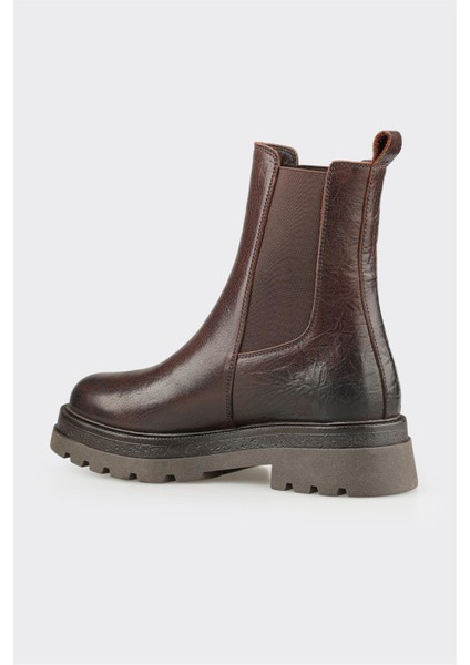 Kahve Deri Kadın Günlük Bot modelleri