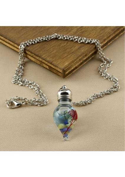 shop Sulu Çiçek Fanus Canlı Kolye-Renkli fiyatları