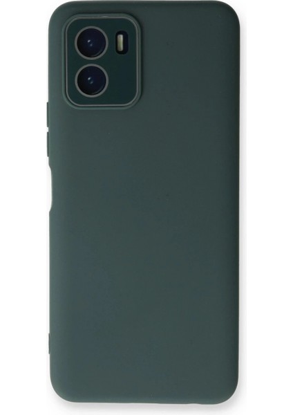 Vivo Y15S Kılıf Lansman Glass Kapak - Koyu Yeşil