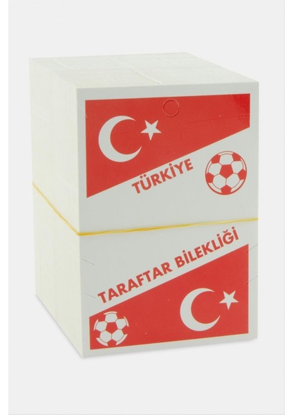 shop 2li Ay Yıldız Taraftar Bileklik Kartı-Kırmızı