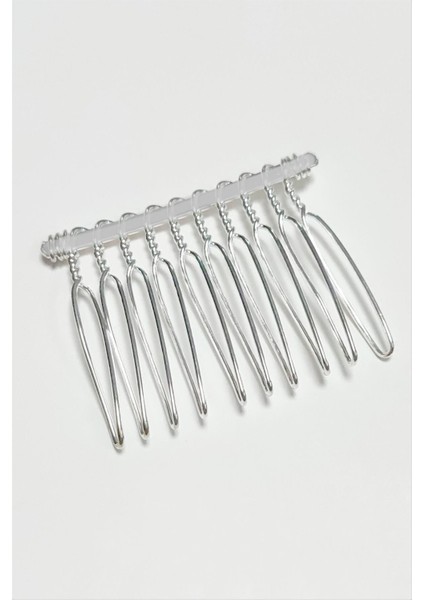 shop Burgulu Metal Tarak Küçük 1 Adet-Gümüş Rengi