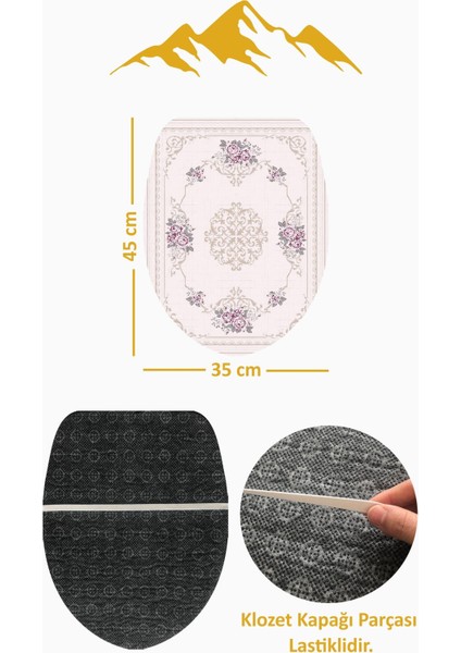 Modern Desenli 3’lü Banyo Paspas Takımı Yıkanabilir Kaymaz Tabanlı Klozet Takımı KLZ0056 fırsatları