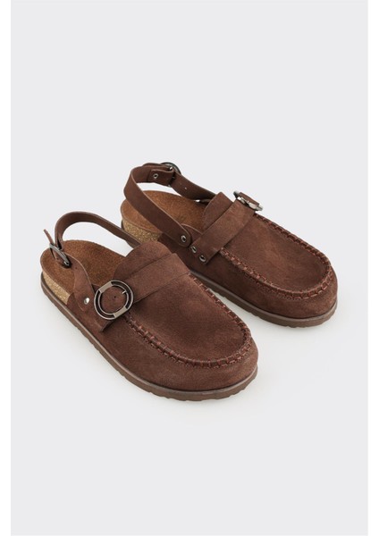 Kahve Deri Kadın Terlik fiyatları