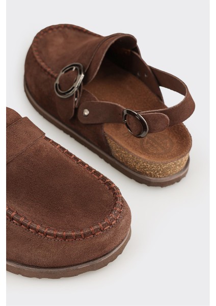 Kahve Deri Kadın Terlik indirimleri