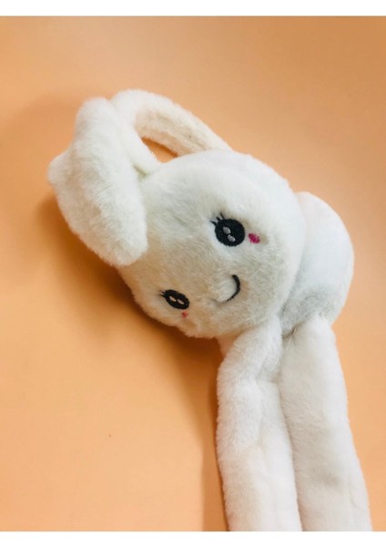 Kulakları Kalkan Hareketli Tavşan Kulaklık Peluş Kulaklık Beyaz fiyatları