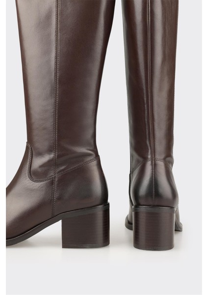 Kahve Deri Kadın Çizme fırsatları