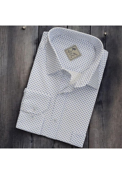 Klasik Geniş Kesim Desenli Uzun Kollu Erkek Gömlek fiyatları