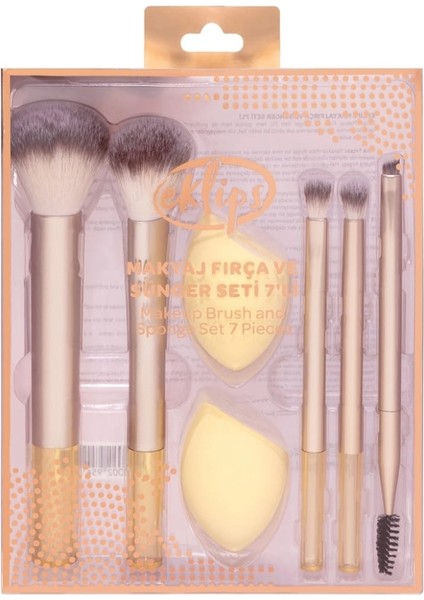 Makyaj Fırça ve Sünger Seti 7'li