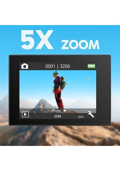 EK7000 Pro 4K Aksiyon Kamerasi - Dokunmatik Ekran - 40M Derinlik - Genis Acili indirimleri