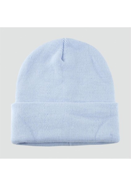 shop Çift Kat 1 Nci Kalite Renkli Bere Bere Eldiven -Açık Mavi