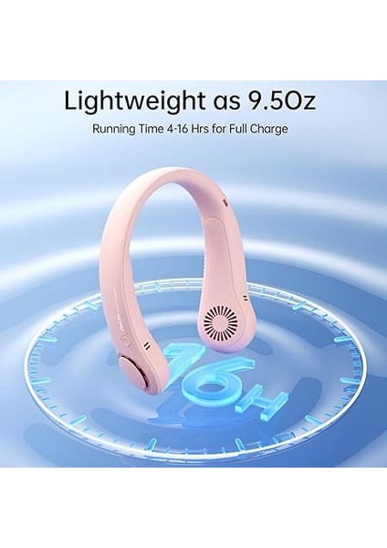 Taşınabilir Boyun Fanı, Eller Serbest Bladeless Asılı Spor Fanı, 4000 Mah Pille Çalışan Giyilebilir Kişisel Vantilatör, Yapraksız, Şarj Edilebilir, Kulaklık Tasarımı, USB ile Çalışan 5 Hız - indirimleri