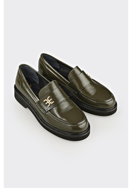 Haki Deri Kadın Günlük Ayakkabı fiyatları