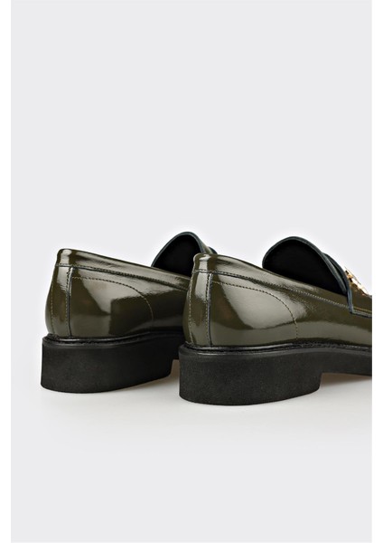 Haki Deri Kadın Günlük Ayakkabı indirimleri