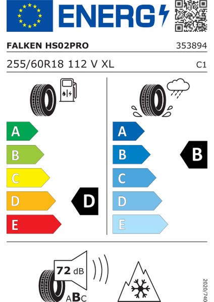 255/60 R18 Tl 112V Eurowınter HS02 Pro Suv 4x4 Kış Lastiği (Üretim YILI:2025) fiyatları