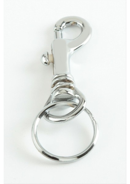 shop Gemici Kancalı Metal Anahtarlık Küçük-Gümüş Rengi