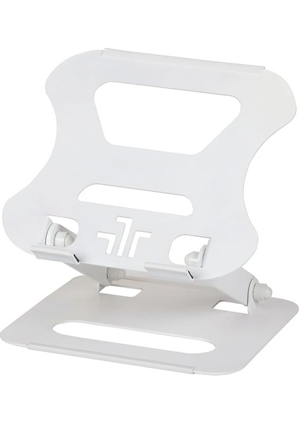 Laptop Standı Çelik Laptop Standı Bilgisayar Yükseltici Ergonomik Stand Tüm Boyutlarda Notebooklara Uygun Çelik Notebook Standı (Beyaz)