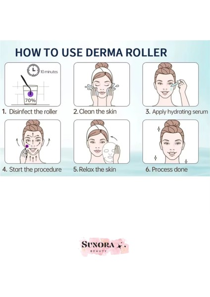 Titanyum Uçlu 540 Iğneli Derma Roller 0,5 mm Cilt Yüz Vücut Saç Yenileme Masaj Aleti indirimleri