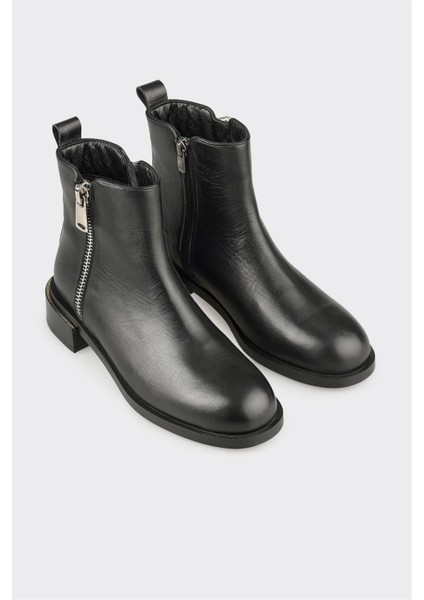 Siyah Deri Kadın Klasik Bot fiyatları