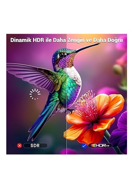 8k HDMI 2.1 Kablo 5m Sertifikalı 10K 8k 4K Hdmı® Kablo Ultra Yüksek Hızlı 1440P@240/165/144/120Hz 48GBPS Örgülü Hdcp 2.2 Dolby Atmos Vision Earc HDR10+ Tv Monitör Soundbar Ps5 indirimleri