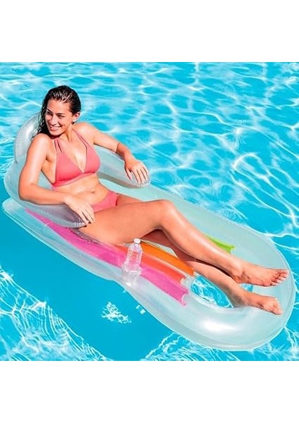 58802 Renkli Açık Koltuk Yatak 160 Cm, Su Sporları, Plaj Malzemesi, Şişme Ürün, Yüzme Aksesuarı, Kamp, Dalış, Güvenlik fiyatları