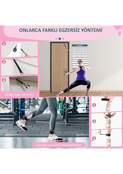 Full Vücut Pilates Bar Seti Egzersiz Çubuğu Ayarlanabilir Evde Onlarcak Farklı Spor Jimnastik Olanağı Kapı Askılı Çantalı fırsatları